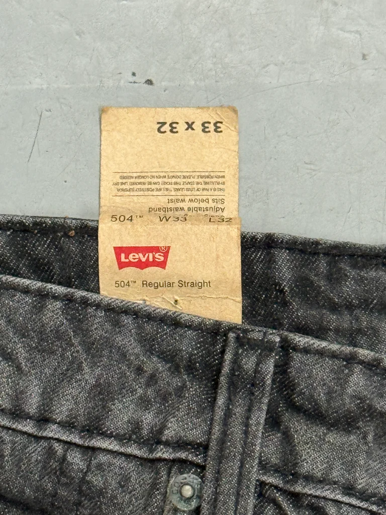 Jeans Levi’s 504 vintage noir neuf W33 L32 avec étiquette – photo 4